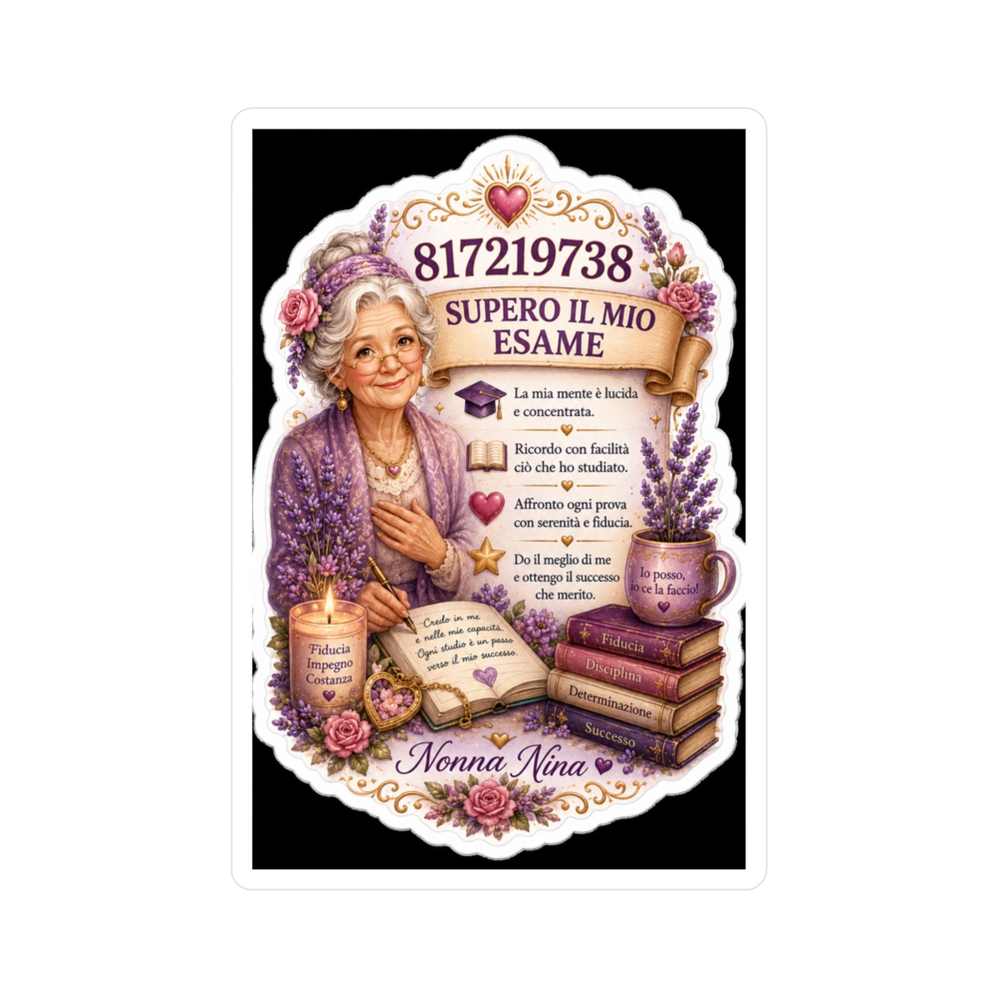 Sticker Nonna Nina – Supero il Mio Esame